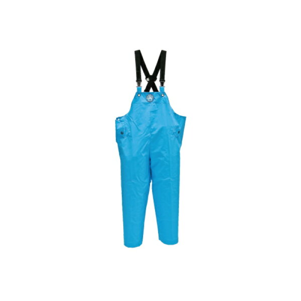 Hanshinkiji RA-97 rainwear bib pants, blue, size S